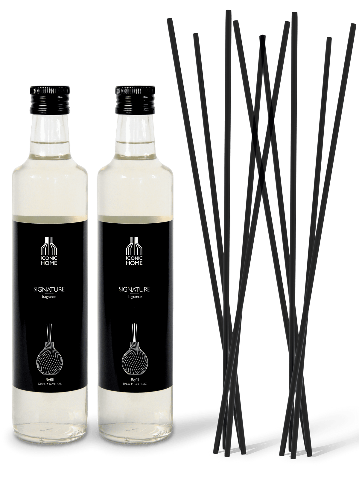 2x500ml Flasche Signature Raumduft Stäbchen Extralarge ICONIC HOME