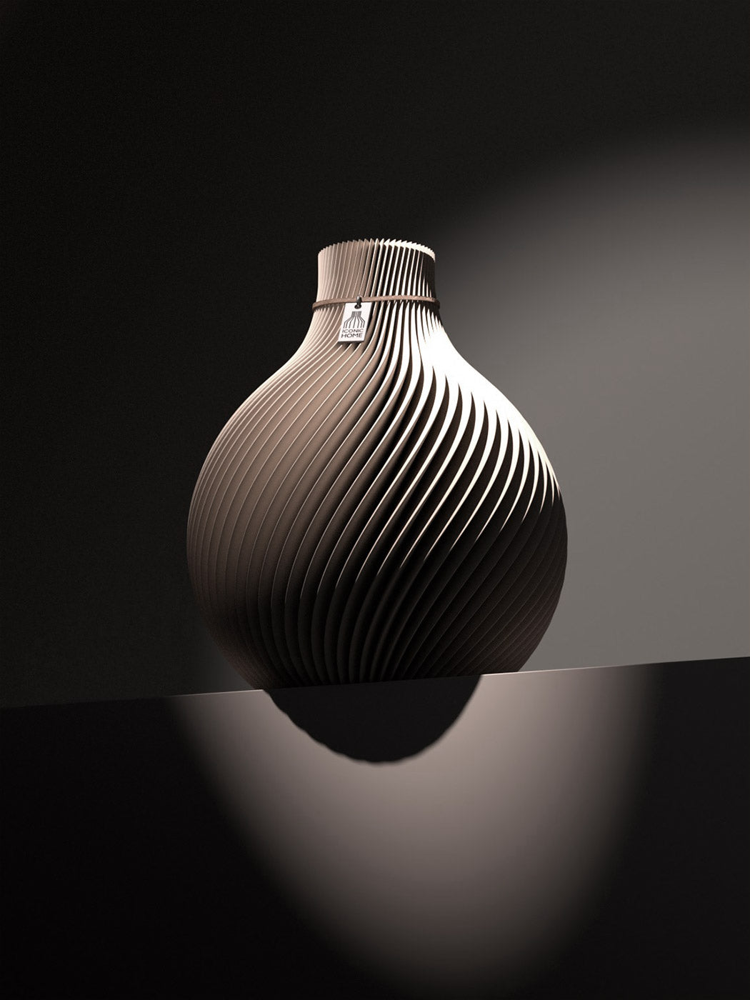 Beige Vase ICONIC HOME Sphere Cozy Greige