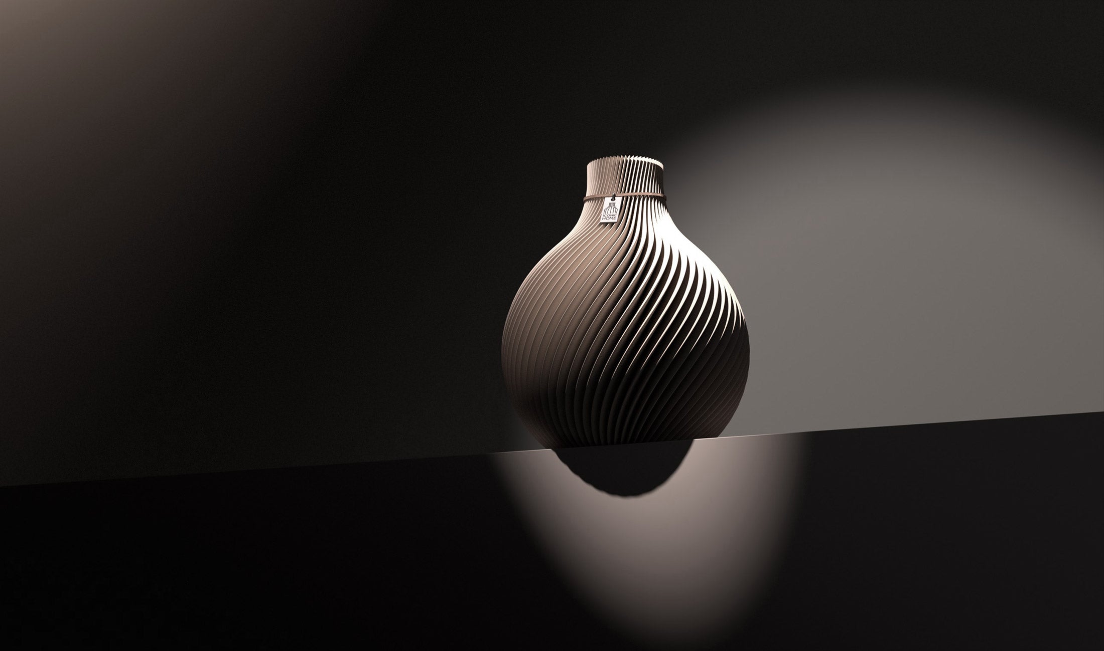 Beige Vase ICONIC HOME Sphere Cozy Greige