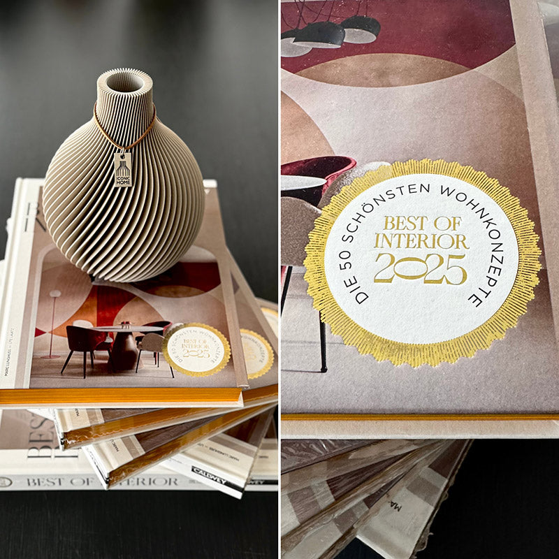 Best of Interior Buch - Die 50 schönsten Wohnkonzepte - mit ICONIc HOME Vase