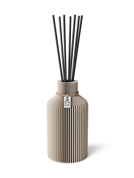 Duftvase Pure – Raumduft Diffuser Set mit Duftöl und Duftstäbchen | cozy greige