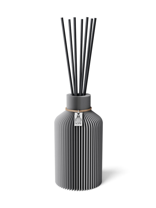 Duftvase Pure – Raumduft Diffuser Set mit Duftöl und Duftstäbchen | dreamy gray