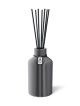 Duftvase Pure Dreamy Gray 15 cm ICONIC HOME Schwarzes Band