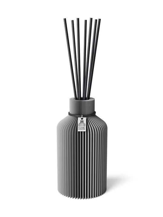 Duftvase Pure – Diffusorvase mit Diffusorstäbchen in dreamy gray