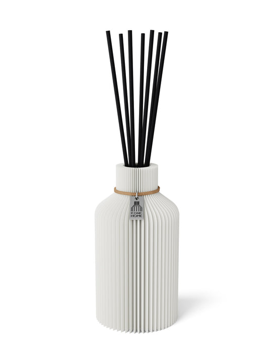 Duftvase Pure – Raumduft Diffuser Set mit Duftöl und Duftstäbchen | pure white