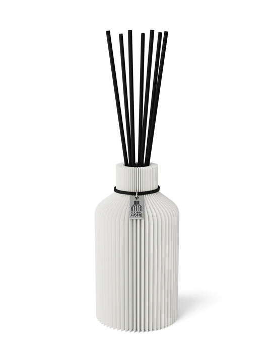 Duftvase Pure – Diffusorvase mit Diffusorstäbchen in pure white
