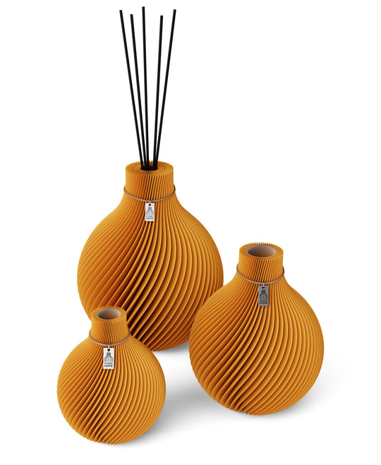 Vase Sphere set de 3 vases incluant un grand vase de senteur in golden sunrise