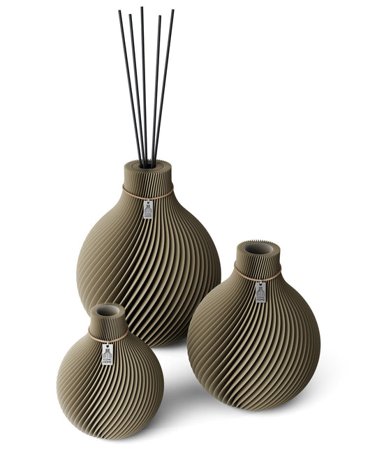 Vase Sphere set de 3 vases incluant un grand vase de senteur in mystic mud