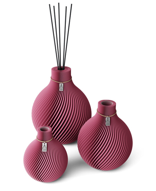 Vase Sphere set de 3 vases incluant un grand vase de senteur in soft berry
