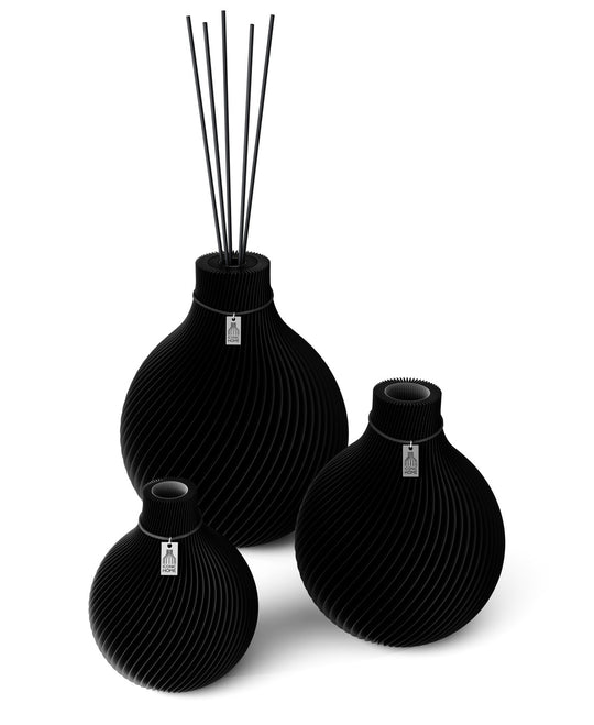 Vase Sphere 3er Set inkl. großer Duftvase in deep black