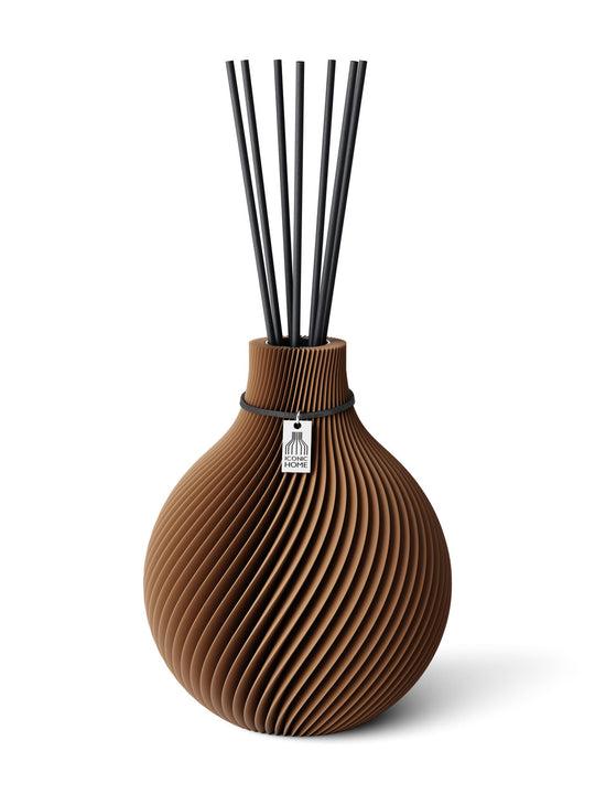 Duftvase Sphere - Raumduft Diffuser Set mit Duftöl und Duftstäbchen | choco brown