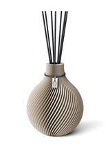Duftvase Sphere Cozy Greige 17,5 cm ICONIC HOME Schwarzes Band
