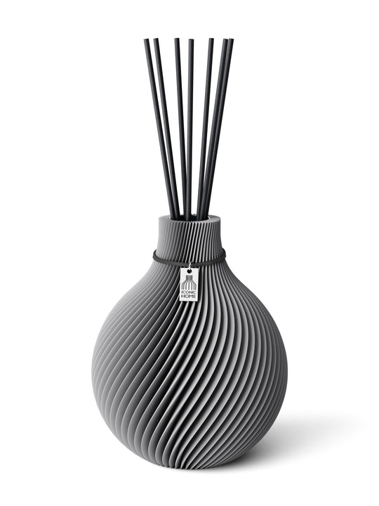 Duftvase Sphere - Raumduft Diffuser Set mit Duftöl und Duftstäbchen | dreamy gray