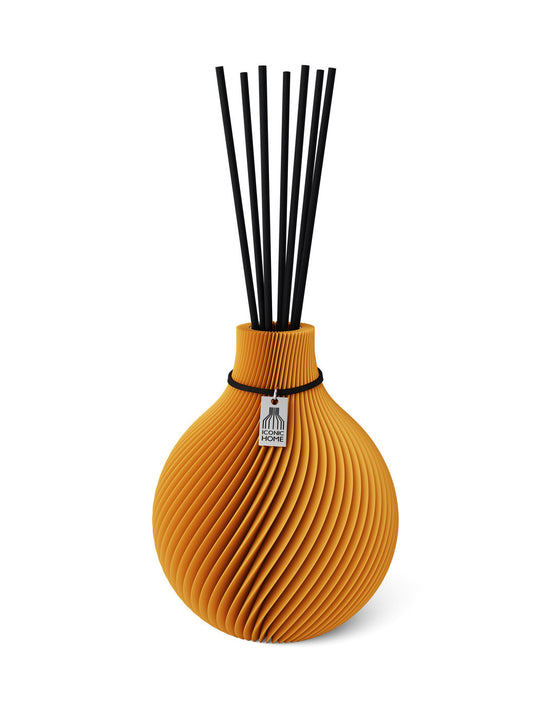 Duftvase Sphere - Raumduft Diffuser Set mit Duftöl und Duftstäbchen | golden sunrise