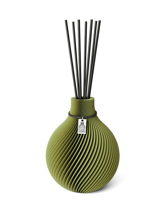 Duftvase Sphere Matcha Green schwarzes Band 15 cm ICONIC HOME