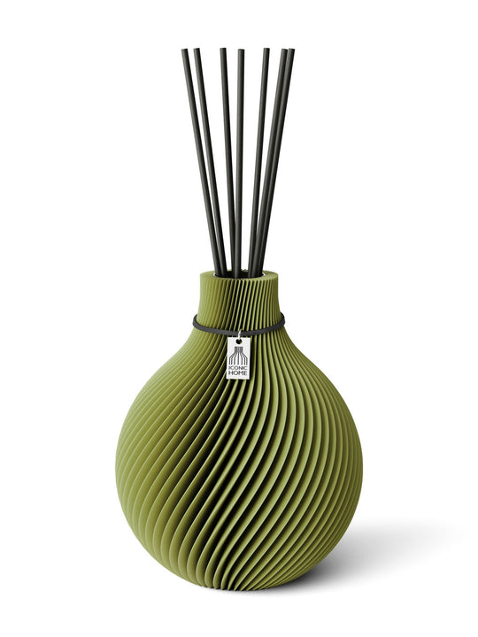 Duftvase Sphere - Raumduft Diffuser Set mit Duftöl und Duftstäbchen | matcha green