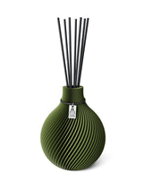 Duftvase Sphere Moss Green S 15 cm ICONIC HOME Schwarzes Band