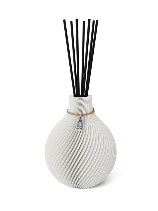 Duftvase Sphere - Raumduft Diffuser Set mit Duftöl und Duftstäbchen | pure white