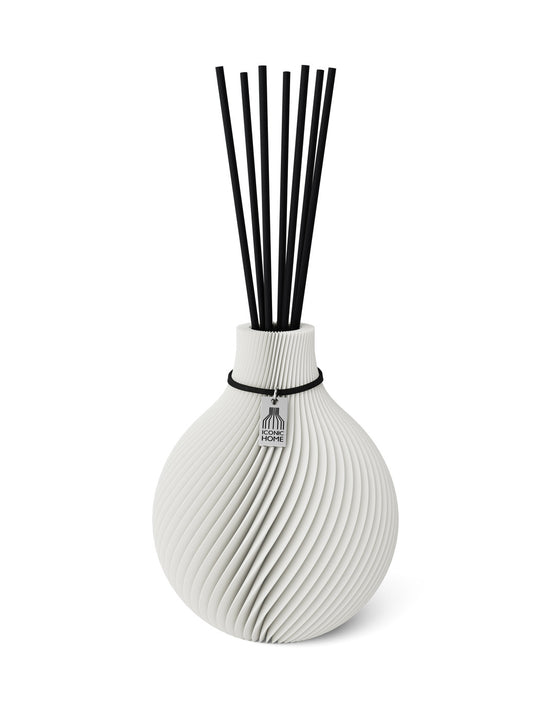 Duftvase Sphere - Raumduft Diffuser Set mit Duftöl und Duftstäbchen | pure white