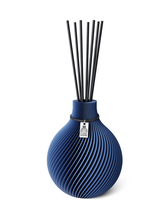 Duftvase Sphere Sea Blue schwarzes Band 15 cm ICONIC HOME