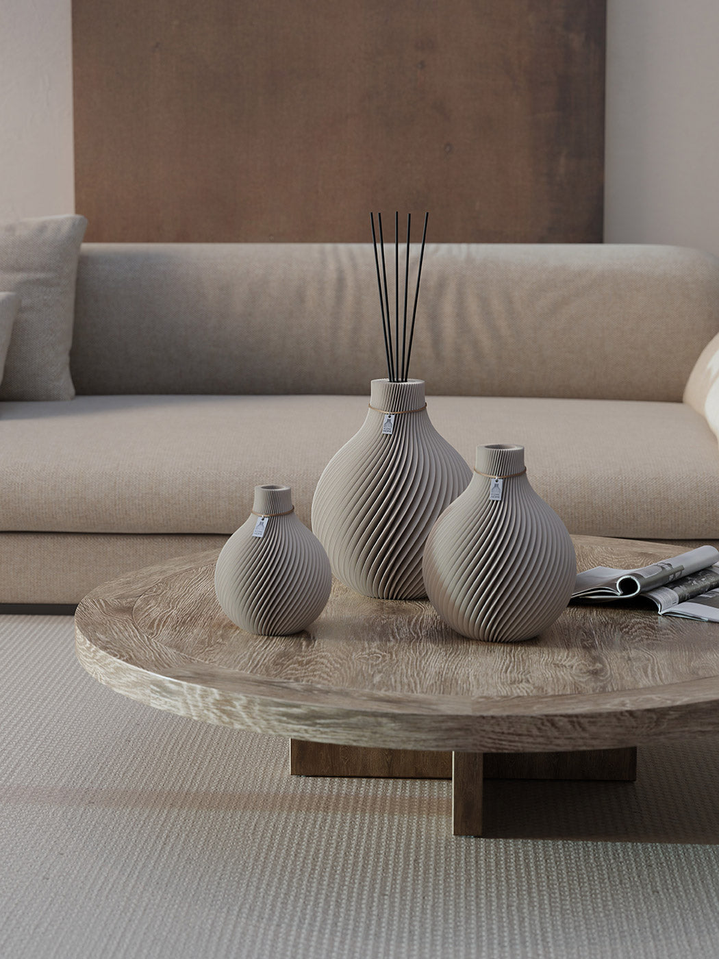 Duftvase Sphere Set cozy greige ICONIC HOME #mood