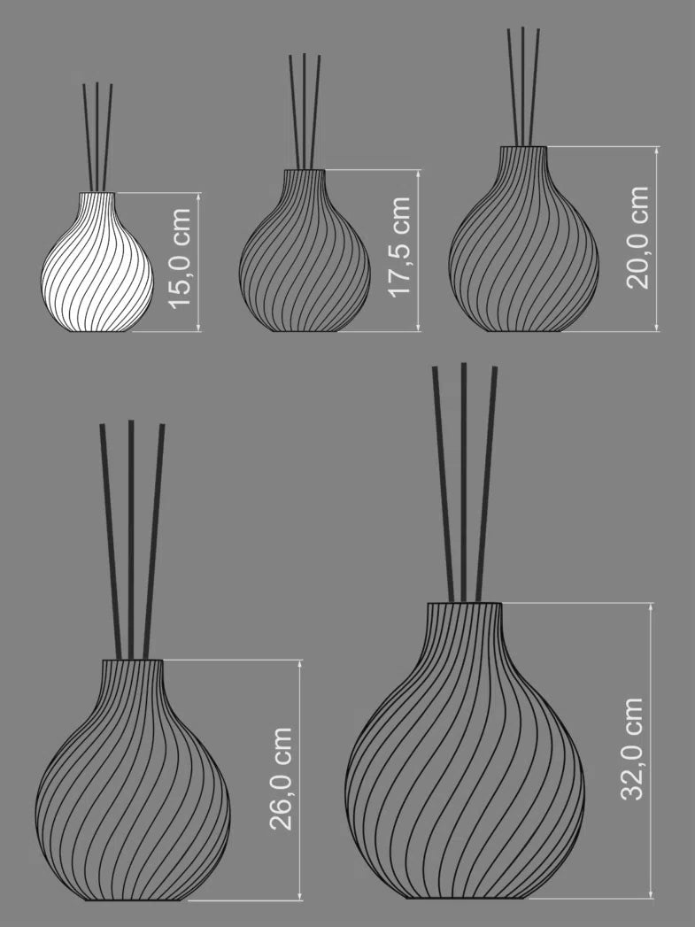 Duftvase Sphere Sizechart 15 cm