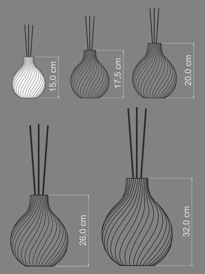 Duftvase Sphere Sizechart 15 cm