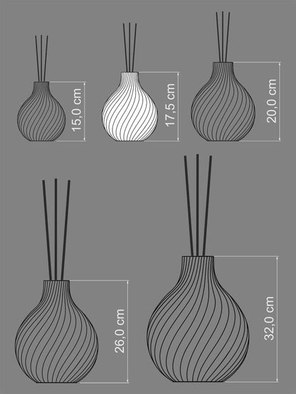 Duftvase Sphere Sizechart 17 cm