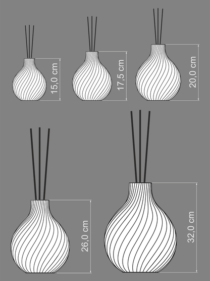 Duftvase Sphere Sizechart #mood