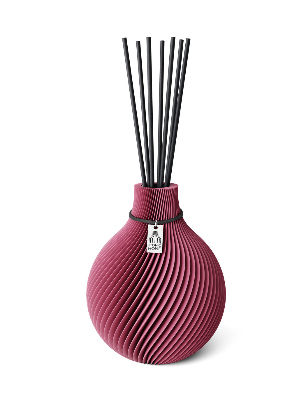 Duftvase Sphere Soft Berry schwarzes Band 15 cm ICONIC HOME