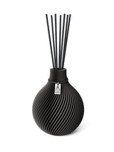 Duftvase Sphere Stormy Gray 15 cm ICONIC HOME Schwarzes Band