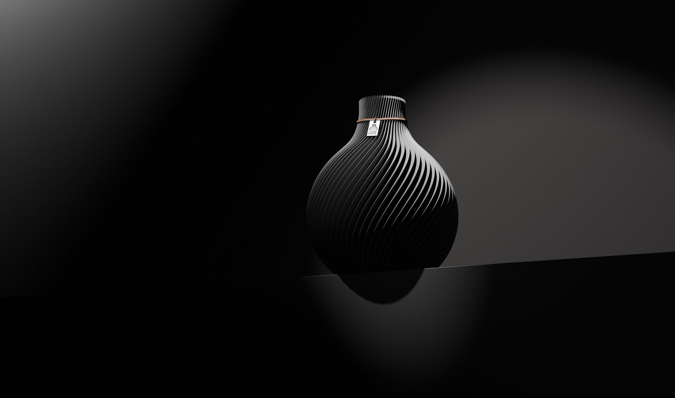 Graue Vase ICONIC HOME Sphere Dreamy Gray