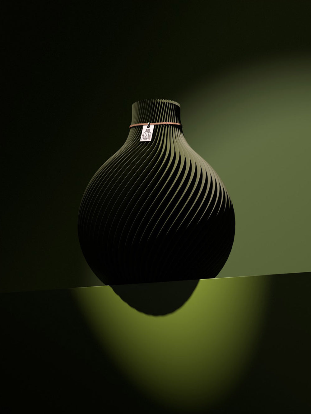 Jarrón Sphere en moss green.