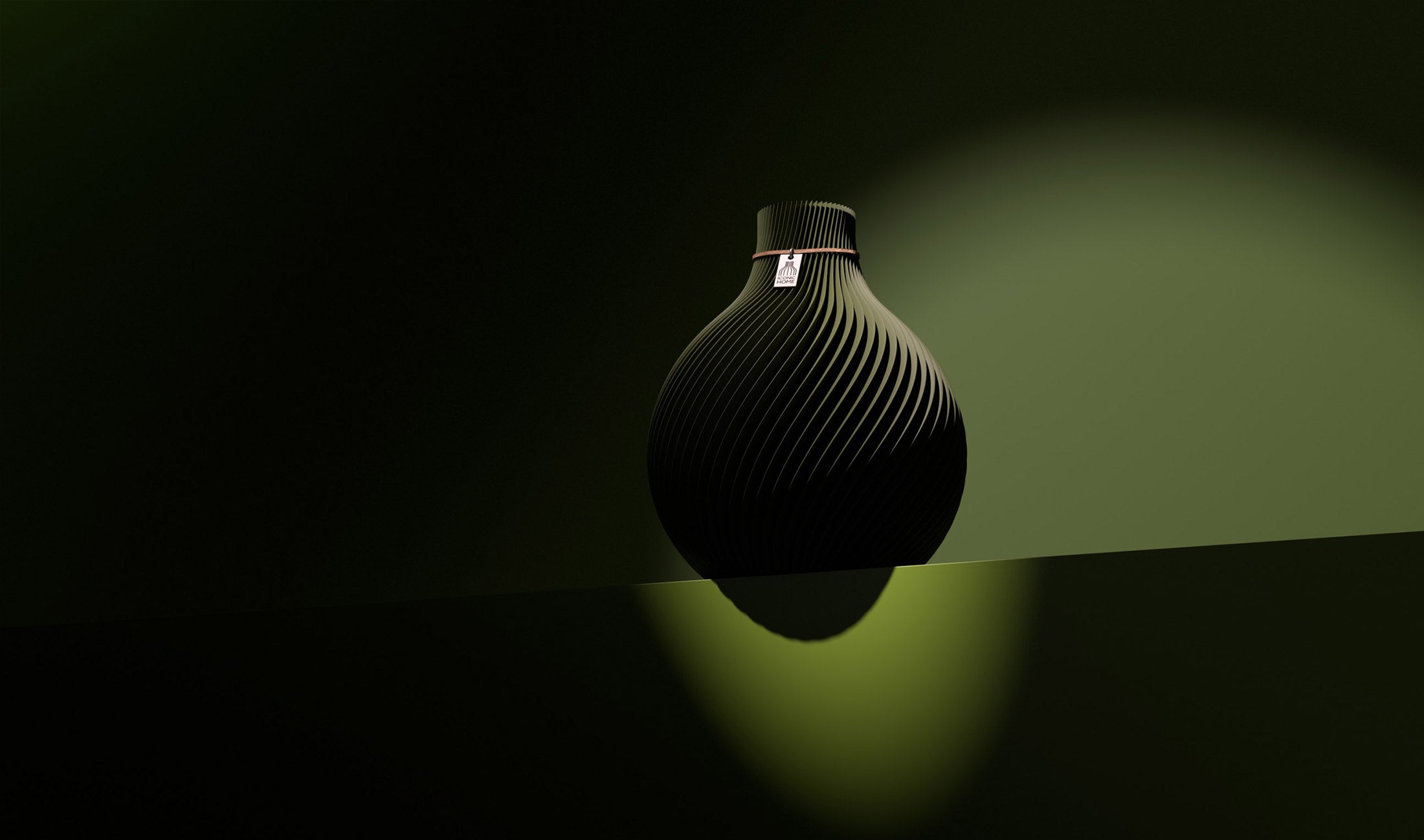 Grüne Vase ICONIC HOME Sphere Moss Green