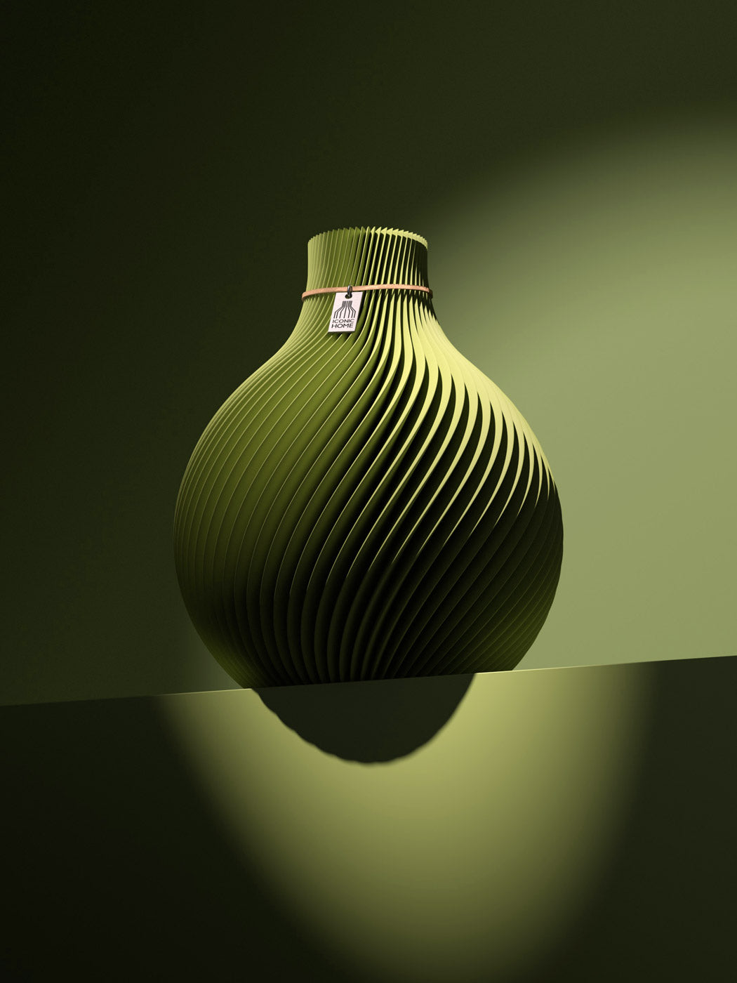 Hellegrüne Vase ICONIC HOME Sphere in Matcha Green