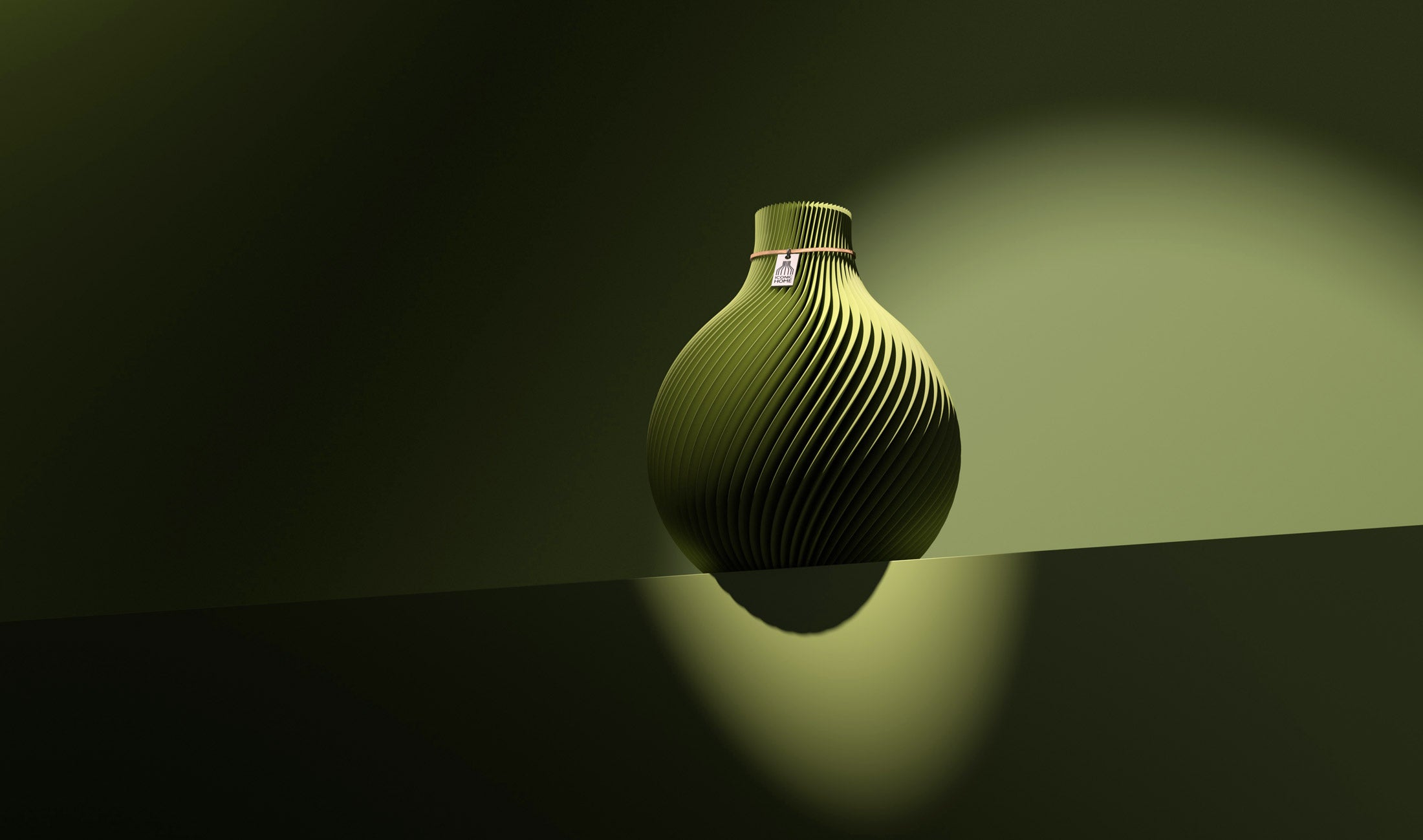 Hellgrüne Vase ICONIC HOME Sphere in Matcha Green