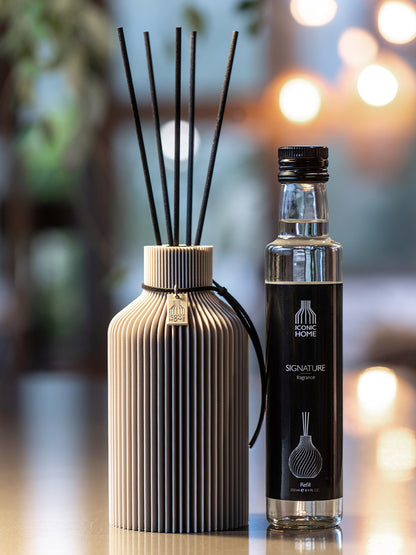 ICONIC HOME Duftvase Pure in Cozy Greige mit Raumduft Signature #mood