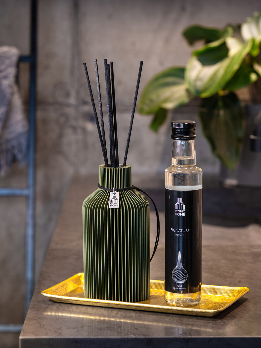 ICONIC HOME Duftvase Pure Moss Green mit Raumduft #mood