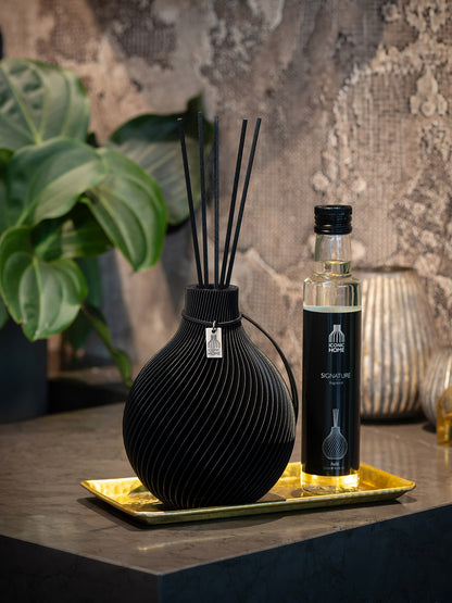 ICONIC HOME Duftvase Sphere Deep Black mit Raumduft #mood