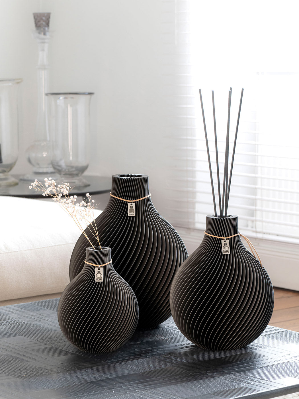 ICONIC HOME Duftvase Sphere im Set in Stormy Gray #mood