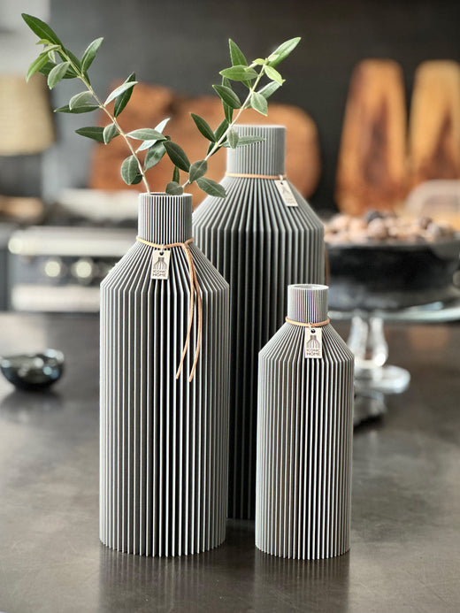 3er Set in dreamy gray