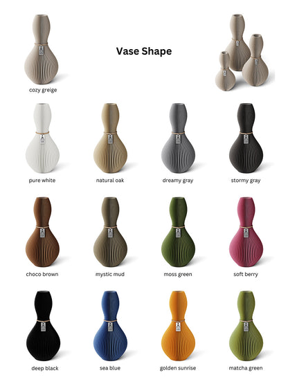 ICONIC HOME Vase Shape colour chart #mood