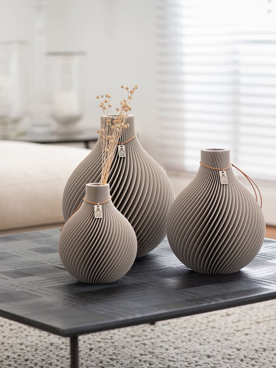 Vase Sphere 3er Set in cozy greige