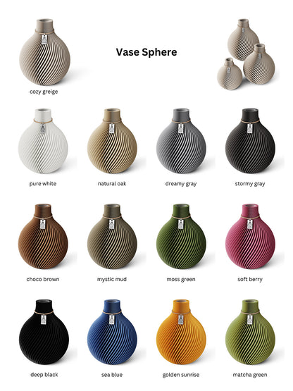 ICONIC HOME Vase Sphere colour chart #mood
