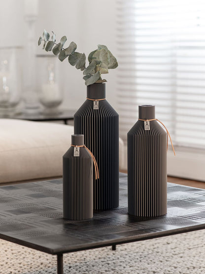 ICONIC HOME Vase Straight 3er-Set in Grey #mood
