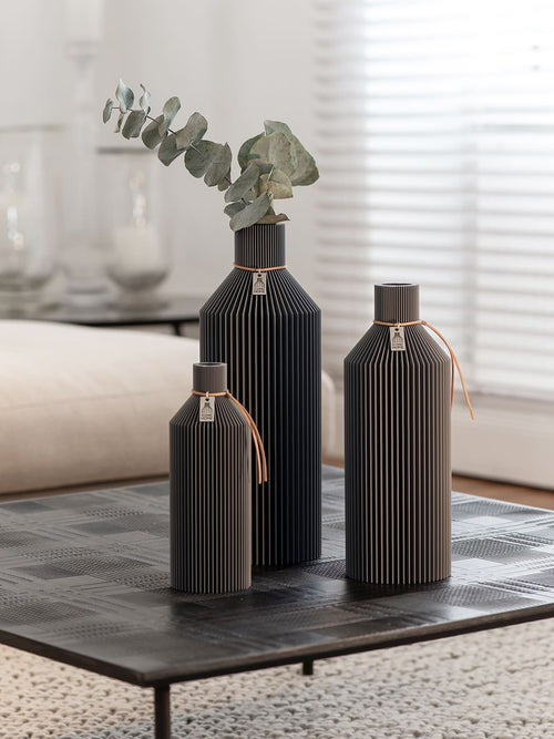 ICONIC HOME Vase Straight 3er-Set in Grey #mood