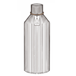 Zeichnung der Vase Straight von ICONIC HOME