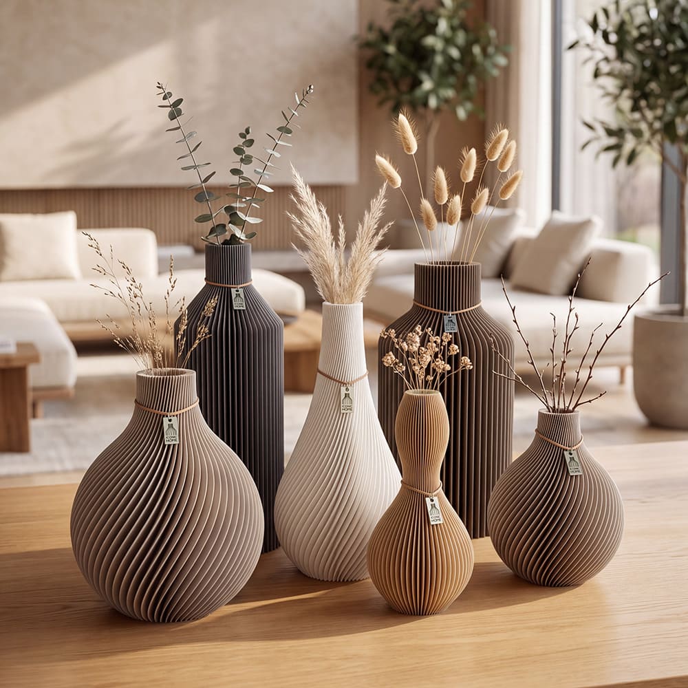 ICONIC HOME vases in a living space