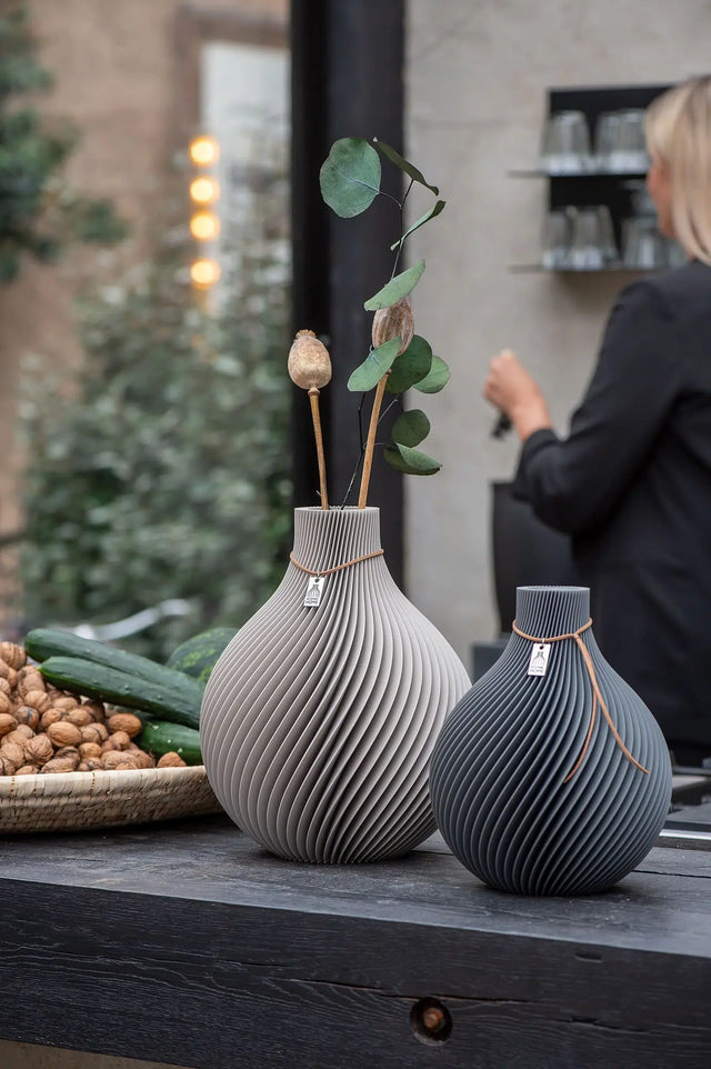 ICONIC HOME Vasen Set Sphere Greige Dunkelgrau