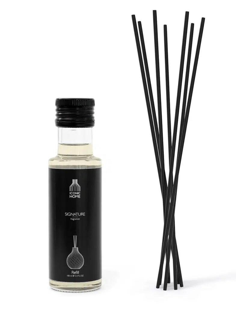 Raumduft Duftöl ICONIC HOME Signature Fragrance Nachfüller mit Duftstäbchen 100 ml
